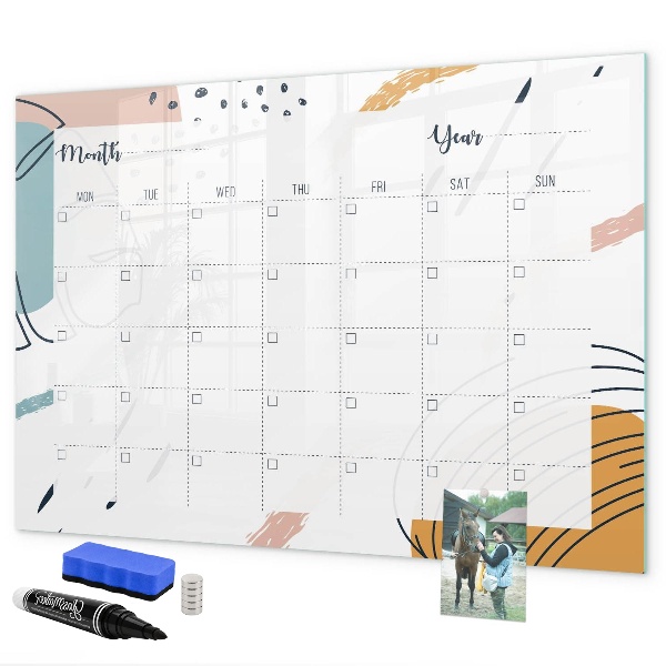 Schreib magnettafel Fotoplaner mit Stift und Radierer