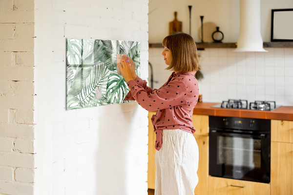 Magnettafel zum schreiben Grünes Poster mit Fotos und Zubehör