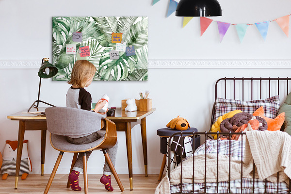 Magnettafel zum schreiben Grünes Poster mit Fotos und Zubehör