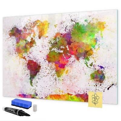 Magnettafel zum schreiben Bunte Karte mit Fotopunkten
