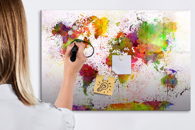 Magnettafel zum schreiben Bunte Karte mit Fotopunkten