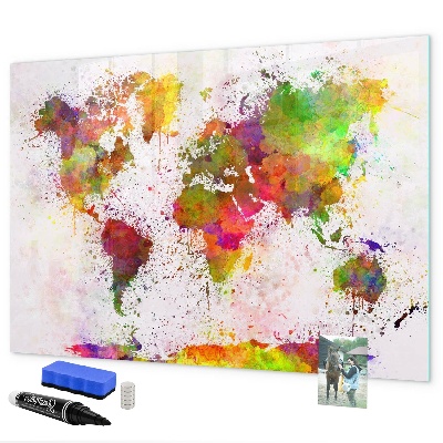 Magnettafel zum schreiben Bunte Karte mit Fotopunkten