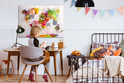 Magnettafel zum schreiben Bunte Karte mit Fotopunkten