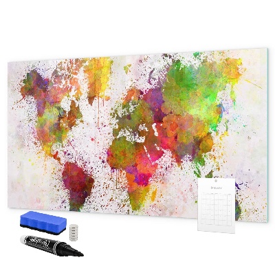 Magnettafel zum schreiben Bunte Karte mit Fotopunkten