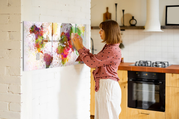 Magnettafel zum schreiben Bunte Karte mit Fotopunkten