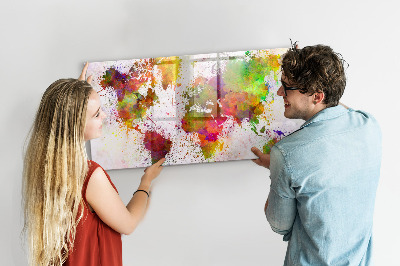 Magnettafel zum schreiben Bunte Karte mit Fotopunkten