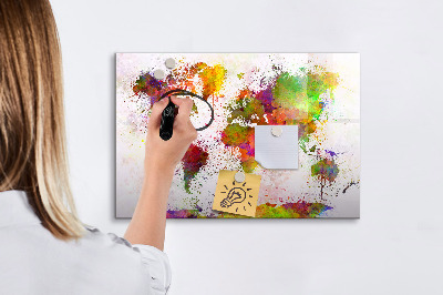 Magnettafel zum schreiben Bunte Karte mit Fotopunkten