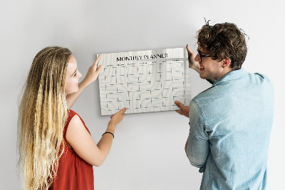 Magnettafel zum schreiben Monatsplaner mit Platz für Fotos