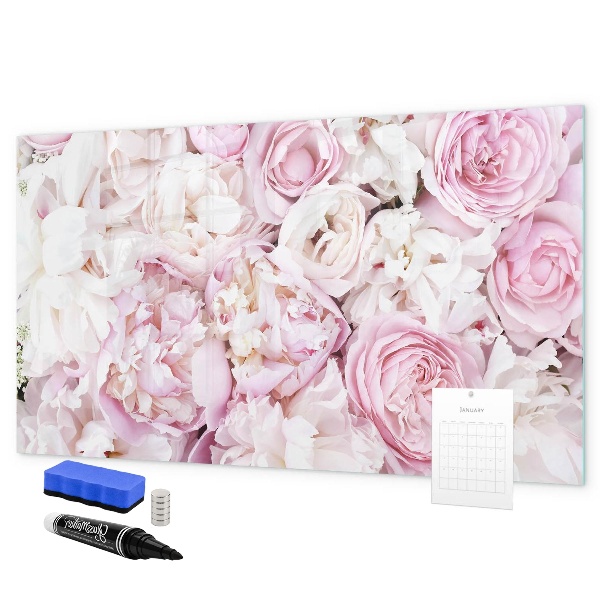 Schreib magnettafel Blumentafel für Notizen und Fotos