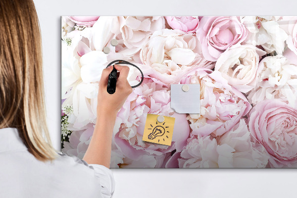 Schreib magnettafel Blumentafel für Notizen und Fotos