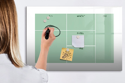 Magnettafel zum schreiben Organizer mit Notizen und Fotos