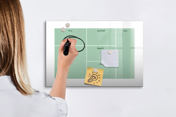 Magnettafel zum schreiben Organizer mit Notizen und Fotos