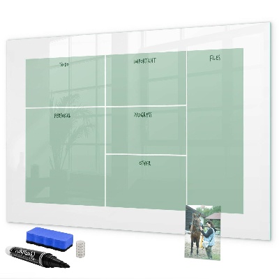 Magnettafel zum schreiben Organizer mit Notizen und Fotos