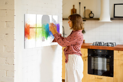 Schreib magnettafel Bunte Foto-Pinnwand