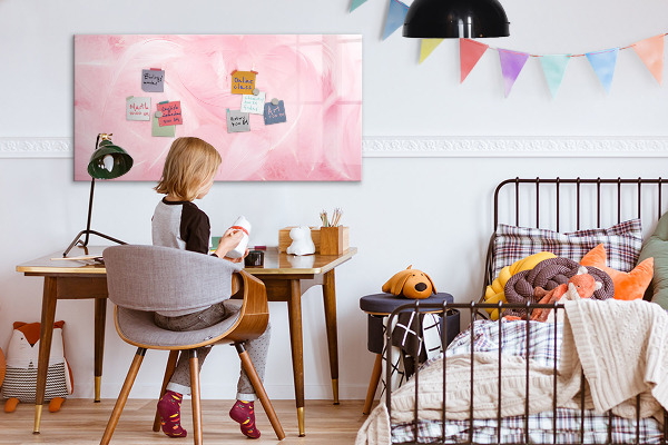Schreib magnettafel Rosa Tafel für Notizen und Fotos