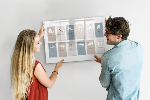 Magnettafel zum schreiben Ein kreativer Kalender für jede Jahreszeit