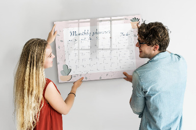 Schreib magnettafel Monatsplaner mit Platz für Fotos