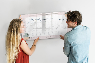 Schreib magnettafel Monatsplaner mit Platz für Fotos