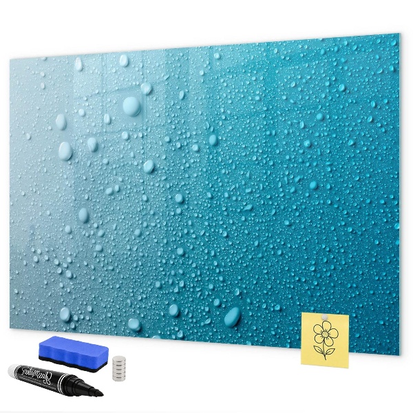 Magnettafel zum schreiben Blaue Tafel mit Magneten und Fotos