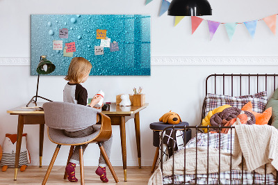 Magnettafel zum schreiben Blaue Tafel mit Magneten und Fotos