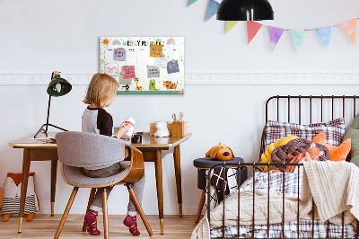 Schreib magnettafel Wochenplaner mit Tiermotiven