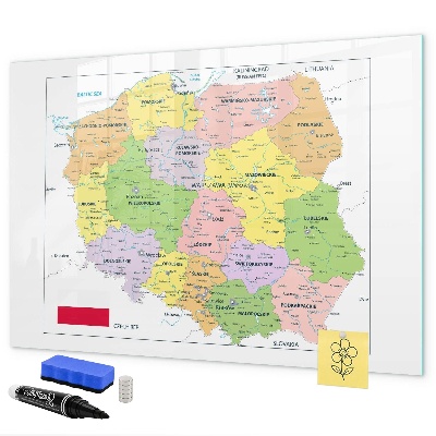 Magnettafel zum schreiben Interaktive Karte mit Gedenkstätten