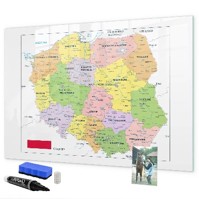 Magnettafel zum schreiben Interaktive Karte mit Gedenkstätten