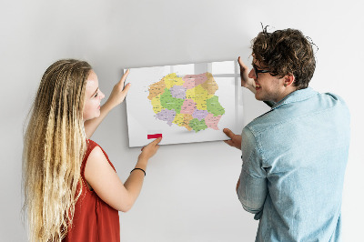 Schreib magnettafel Interaktive Karte von Polen zur Personalisierung