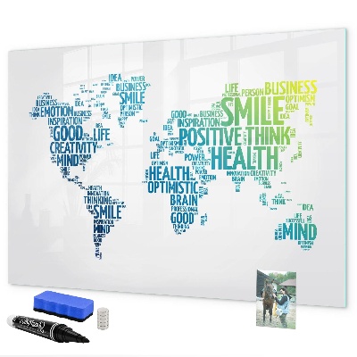Magnettafel zum schreiben Eine Welt voller Ideen und Positivität