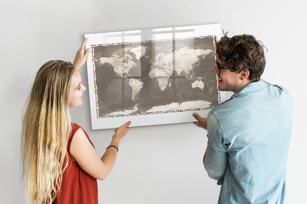Schreib magnettafel Interaktive Karte für Erinnerungen und Notizen