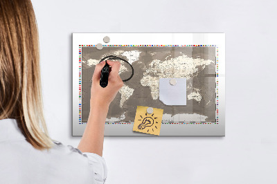 Schreib magnettafel Interaktive Karte für Erinnerungen und Notizen