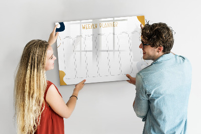 Schreib magnettafel Wochenplaner mit Platz für Fotos