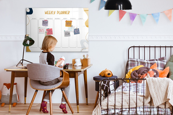 Schreib magnettafel Wochenplaner mit Platz für Fotos