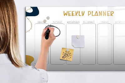 Schreib magnettafel Wochenplaner mit Platz für Fotos