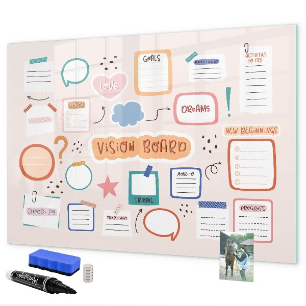 Magnettafel zum schreiben Kreative Inspiration und Zieltafel
