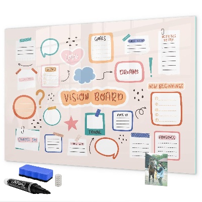 Magnettafel zum schreiben Kreative Inspiration und Zieltafel