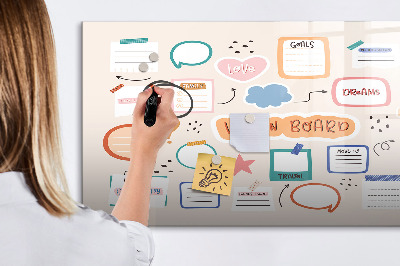 Magnettafel zum schreiben Kreative Inspiration und Zieltafel