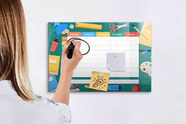 Schreib magnettafel Wochenplaner mit Platz für Fotos