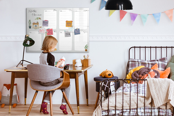 Schreib magnettafel Wochenplaner mit Platz für Fotos