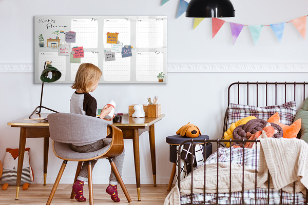 Schreib magnettafel Wochenplaner mit Platz für Fotos