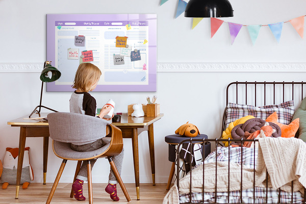 Magnettafel zum schreiben Wochenplaner mit Platz für Fotos