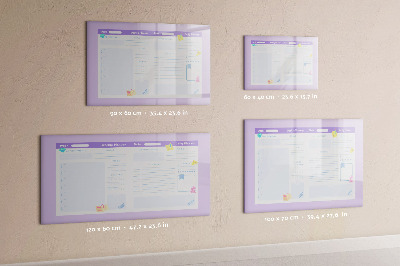 Magnettafel zum schreiben Wochenplaner mit Platz für Fotos