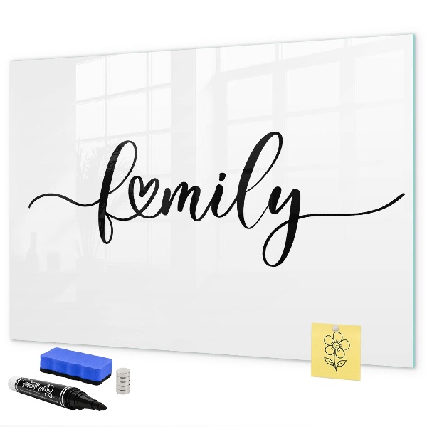Schreib magnettafel Familienerinnerungen an der Wand