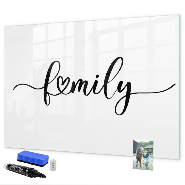 Schreib magnettafel Familienerinnerungen an der Wand