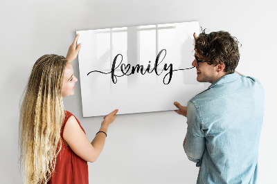 Schreib magnettafel Familienerinnerungen an der Wand