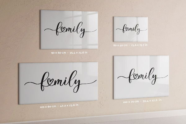 Schreib magnettafel Familienerinnerungen an der Wand