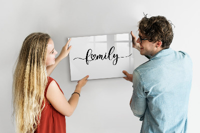 Schreib magnettafel Familienerinnerungen an der Wand