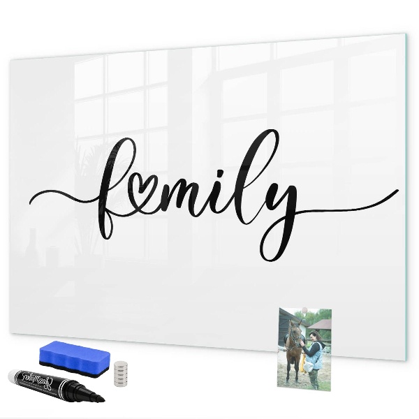Schreib magnettafel Familienerinnerungen an der Wand