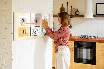 Magnettafel zum schreiben Kreative Collagen voller positiver Emotionen