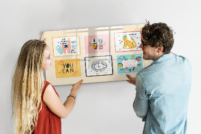 Magnettafel zum schreiben Kreative Collagen voller positiver Emotionen